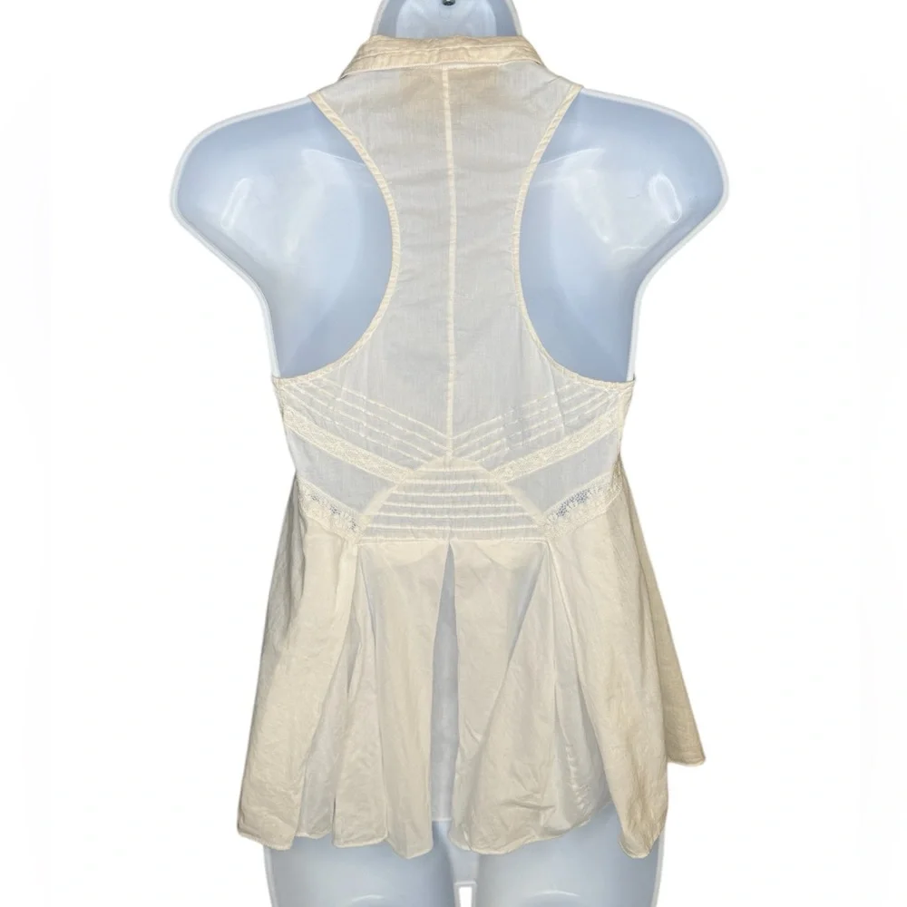 All Saints Spitalfields Pintuck Ruffle Halter Top | Rare | Size 6 - Picture 4 of 5